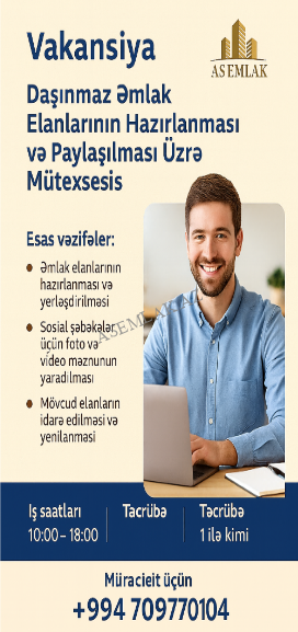 Vakansiya - AS EMLAK | BİNA EV GROUP